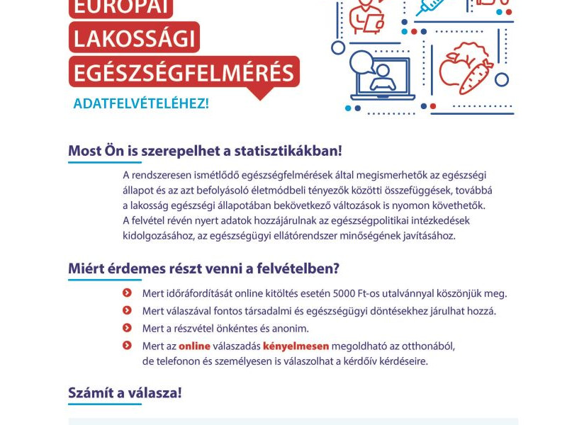 EURÓPAI LAKOSSÁGI EGÉSZSÉGFELMÉRÉS