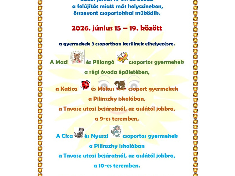 T&Aacute;J&Eacute;KOZTAT&Oacute; AZ &Oacute;VODAI NY&Aacute;RI &Eacute;LETRŐL